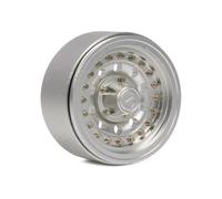 RC Jouets Modèles Pièces pour SCX10 III RR10 pour Capra TRX6 pour TRX4 VS4 BRX01 pour Élément pour Enduro 1/10 RC Voiture Alliage D'aluminium 1.9 Pouces Jantes Moyeu Roue Beadlock(Silver,1PCS)