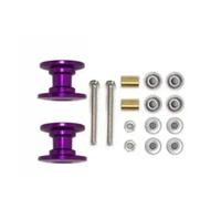 RC Jouets Modèles Pièces Pour Tamiya Pour Mini 4WD 2 Galets Guidage Doubles Aluminium 12-13 Mm 95423 Pièce Rechange Légère Accessoires Modèles Réduits Voitures Radiocommandées(PURPLE)