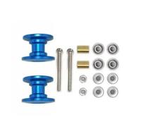 RC Jouets Modèles Pièces Pour Tamiya Pour Mini 4WD 2 Galets Guidage Doubles Aluminium 12-13 Mm 95423 Pièce Rechange Légère Accessoires Modèles Réduits Voitures Radiocommandées(Blue)