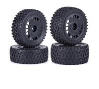 RC Jouets Modèles Pièces pour Tamiya pour TT-02B pour DT-02 pour Buggy Pneu Roue pour Wltoys 104001 1/10 RC Voiture Tout-Terrain pour Rallye pour Jantes Course 4 Pièces 88mm(Black)
