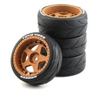 RC Jouets Modèles Pièces Pour Tamiya Pour TT01 TT01E Pour TT02 Pour TT02B XV01 TA06 PTG-2 1/10 4 Pneus En Caoutchouc De 65 Mm Hexagone 12 Pièces D'amélioration Pour Voitures RC(Brown 1)