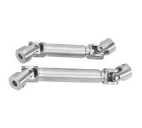 RC Jouets Pièces pour Axial pour SCX24 pour Jeep pour JLU C10 pour Bronco pour Base pour Camp 1/24 Arbre D'entraînement Central Acier Inoxydable Mise Niveau Pièces Voiture sur Chenilles RC(Silver)