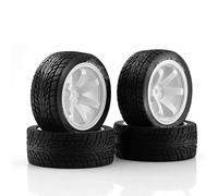 RC Jouets Pièces pour HPI pour Kyosho pour Tamiya pour XV02 XV01 TA06 pour TT01 TT01E TT02 TT02B PTG2 1/10 RC Rally Racing Roues Pneus sur Route Pneus Voiture 12mm Hex Pièces Voiture RC
