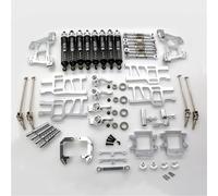 RC Jouets Pièces pour HSP 1:10 94111 94108 94110 Ensemble Complet Pièces Mise Niveau RC Car pour Monster Amortisseur Lien Suspension Coupelle Direction Roulement d'arbre Transmission(Silver)
