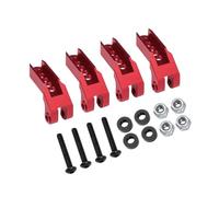 RC Jouets Pièces pour Traxxas pour TRX4 pour Defender pour Bronco Sport G500 1/10 Support Choc Avant Arrière Métal Tours Réglables Cerceaux RC Chenille Mise À Niveau Pièces De Voiture(Red)