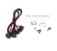 RC LED Light Light 16led 4 Spotlights Universal Durable Car phares de voiture Perfect Decoration and Mosed Accessoire pour axial SCX10 D90 Gen8 (Noir)