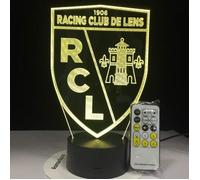 RC Lens Football Club LED Lumière Acrylique Table Veilleuse 7 Couleurs Changer avec Le Toucher À Distance 3D Nuit Lampe A299