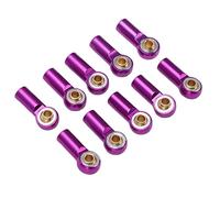 RC Link Rod Ends, 10pcs Link Rod End Joint Aluminium M3 Metal Ball End Head Holder pour AXIAL SCX10 1/10 RC Car (Violet)