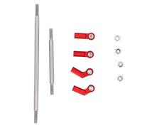 RC Links Links Rod Set Moseding Performances de direction 104 mm TILLE SERVO PULLROD avec une tête de bille définie pour 1/10 VP F10 Phoenix Assed Bridge (Rouge)