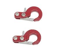 RC Maquettes Accessoires Pour Axial Pour SCX10 90046 Pour Tamiya CC01 Pour Traxxas Pour TRX4 Pour MST Pour Redcat 1/10 2 Pièces Voiture Crochet Treuil Métal Décoration Pour Rock Crawler(Red)