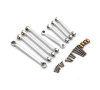 RC Maquettes Accessoires Pour FMS Mogrich SCALER 1/18 8 Pièces RC Télécommande Voiture Métal Mise À Niveau Accessoires Avant Arrière Tiges De Traction(Silver)