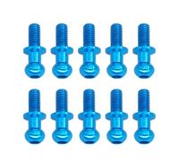 RC Maquettes Accessoires pour Tamiya pour TT01 pour TT02 pour Sakura D5 1/10 10 Pièces Métal M3 Vis À Tête Sphérique Hexagonale Voiture Drift RC Détachées(Blue)