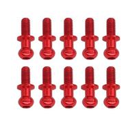 RC Maquettes Accessoires pour Tamiya pour TT01 pour TT02 pour Sakura D5 1/10 10 Pièces Métal M3 Vis À Tête Sphérique Hexagonale Voiture Drift RC Détachées(Red)