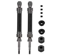 RC Maquettes Accessoires pour Traxxas pour Slash 2WD pour VXL 4X4 pour Hoss pour Stampede 1/10 2 Pièces en Acier Transmission Arrière Arbre CVD 6852R Voiture Télécommandée Mise À Niveau(Black)