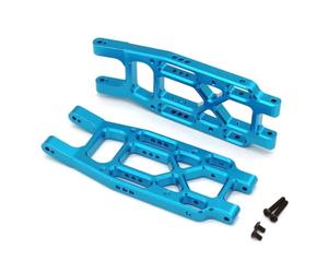 RC Maquettes Accessoires Pour VKAR BISON 1/10 RC 4WD Télécommande Voiture Accessoire Mise À Niveau Métallique Arrière Inférieur Bras Oscillant ET1002(Blue)