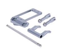 RC Maquettes Accessoires Pour VP Essieu Portail Pour Capra F9 Pour LCG 1/10 Support Servo BAT CNC Avec Liaison Direction Hydraulique Voiture Sur Chenilles RC Châssis Pièces Bricolage(Silver)