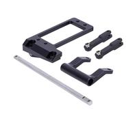 RC Maquettes Accessoires Pour VP Essieu Portail Pour Capra F9 Pour LCG 1/10 Support Servo BAT CNC Avec Liaison Direction Hydraulique Voiture Sur Chenilles RC Châssis Pièces Bricolage(Black)