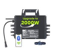 RC Micro-onduleur 2000W pour système photovoltaïque de Balcon, entrée DC 26-60V par Canal, onduleur MPPT à 99,8%, Prend en Charge Le WiFi et Bluetooth, Surveillance à Distance Via l'application, IP67