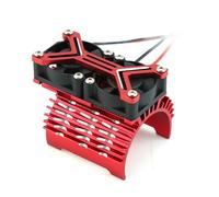 RC Mise Niveau Modèles pour Arrma pour Traxxas 1/7 1/8 Métal Double Ventilateur Refroidissement 4068 4074 4082 4268 4274 Dissipateur Thermique Moteur 40-42 Mm Voiture RC Pièces(Red)