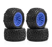 RC Mise Niveau Modèles pour Arrma pour Typhon pour Grom pour Granite 1/18 4 Pièces 12mm Roue Hexagonale Pneu Télécommande Voiture Mise À Niveau Pièces Accessoires(Blue)