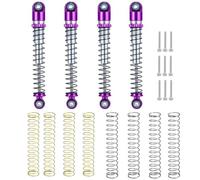 RC Mise Niveau Modèles pour Axial pour SCX24 Toutes Séries 1/24 Amortisseur Fileté Aluminium 48 Mm Amortisseur avec Ressorts Voiture RC Crawler Pièces Rechange(Purple)