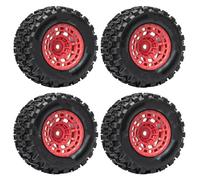 RC Mise Niveau Modèles pour Rlaarlo pour MJX pour HSP pour Losi 1/16 pour Mini LM 1/18 Mx2.15 Pouces 100x52mm Pneus Roue RC Tout-Terrain Pièces Voiture Course(Red B)