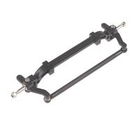 RC Mise Niveau Modèles pour Tamiya 1/14 1 Pièce en Métal Biellette Direction Avant Biellette D'essieu Noire Et Argentée RC Camion Tracteur Pièce Rechange(Black)