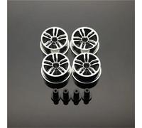 RC Mise Niveau Modèles pour Tamiya Diamètre Moyen 20.5mm Roues Légères Colorées À Disque Aluminium RC pour Mini Pièces Voiture 4WD(Silver)
