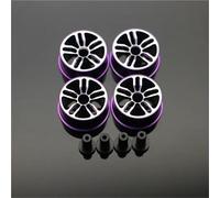 RC Mise Niveau Modèles pour Tamiya Diamètre Moyen 20.5mm Roues Légères Colorées À Disque Aluminium RC pour Mini Pièces Voiture 4WD(Purple)
