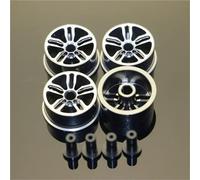 RC Mise Niveau Modèles pour Tamiya Diamètre Moyen 20.5mm Roues Légères Colorées À Disque Aluminium RC pour Mini Pièces Voiture 4WD(Titanium)
