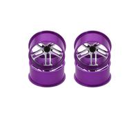 RC Mise Niveau Modèles pour Tamiya pour Mini 4WD 4 Roues Colorées Moyeu Aluminium Diamètre Moyen Pièces Et Accessoires Légers Faits Maison(Purple)