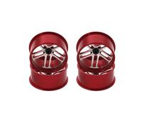 RC Mise Niveau Modèles pour Tamiya pour Mini 4WD 4 Roues Colorées Moyeu Aluminium Diamètre Moyen Pièces Et Accessoires Légers Faits Maison(Red)
