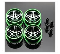 RC Mise Niveau Modèles pour Tamiya pour Mini 4WD Jantes Aluminium Coloré Roues Légères Diamètre Moyen L005 Accessoires Voitures Télécommandées(Green)