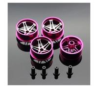 RC Mise Niveau Modèles pour Tamiya pour Mini 4WD Jantes Aluminium Coloré Roues Légères Diamètre Moyen L005 Accessoires Voitures Télécommandées(Purple)