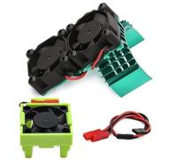 RC Mise Niveau Modèles pour Traxxas pour Bandit pour Rustler pour VXL-3S Velineon Kit Refroidissement Variateur Ventilateur Dissipateur Thermique Moteur Pièces Détachées Voitures RC(Green)