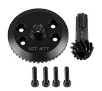 RC Mise Niveau Modèles pour Traxxas pour Mini pour Maxx 1/16 Acier Pignons Différentiel Avant Arrière 47+12T Voiture Télécommandée Pièces Rechange(Front)