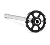 RC Mise Niveau Modèles pour Traxxas pour Mini pour Maxx Kit Pignon Droit Et Arbre Transmission Central Métal 45T/47T 10755/10756 Voiture RC Pièces Accessoires D'amélioration(Silver,45T)