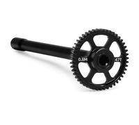 RC Mise Niveau Modèles pour Traxxas pour Mini pour Maxx Kit Pignon Droit Et Arbre Transmission Central Métal 45T/47T 10755/10756 Voiture RC Pièces Accessoires D'amélioration(Black,47T)