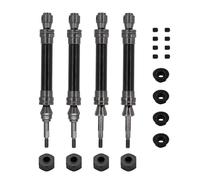 RC Mise Niveau Modèles pour Traxxas pour Slash pour Rustler pour Stampede pour Hoss pour VXL 4x4 1/10 1Jeu Arbres Transmission CVD Avant Arrière Métal D'amélioration Voitures RC(Black)