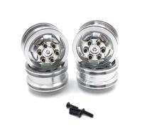 RC Mise Niveau Modèles pour WPL 1/16 C14 C24 B14 B24 pour Feiyu Moyeu Roue 4 Roues Motrices Métal Amélioration Accessoires Voitures Télécommandées(Silver)