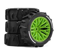 Rc ModèLes DéTachéEs Pour Arrma Pour Typhon Pour Grom 1/14 4Pneus Pour Sable 72 mm Pièces Accessoires Mise À Niveau Voitures Camions Course RC(Green2)