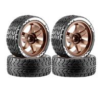 Rc ModèLes DéTachéEs Pour HW Matchbox Domeka 1/10 4 roues Alliage Avec Connecteurs 12 mm Et Pneus Caoutchouc Voiture RC Miniature Tout-terrain.(Brown)