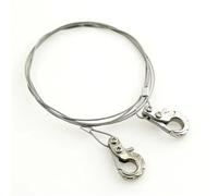 RC Modèles Pour Axial Pour SCX10 Pour Traxxas Pour TRX4 D90 Pour Tamiya CC01 1/10 Crochet Remorque Métal CNC Treuil Avec Accessoires Chaîne Voiture RC(Silver)