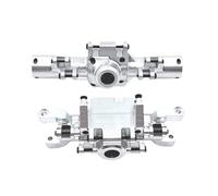 RC Modèles pour HuangBo ZP1001 ZP1002 ZP1003 ZP1004 1/10 Processus CNC Métal Boîtier D'essieu Avant Arrière Pièces Voiture RC Mise À Niveau Remplacer(Silver)