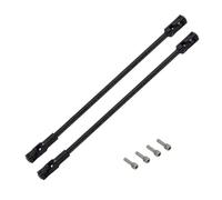 RC Modèles pour LCG pour SCX10 I II III pour TRX4 pour Capra 1/10 Acier Inoxydable Arbre Transmission Universel Bricolage Joint Longueur Coupée Mises Niveau Chenille RC(Black,2pcs)
