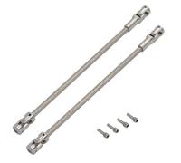 RC Modèles pour LCG pour SCX10 I II III pour TRX4 pour Capra 1/10 Acier Inoxydable Arbre Transmission Universel Bricolage Joint Longueur Coupée Mises Niveau Chenille RC(Silver,2pcs)