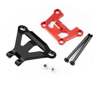 RC Modèles pour Traxxas pour Mini pour Maxx 2S 1/16 Alliage D'aluminium Lien Cloison Arrière Support Pare Chocs Avant Pièces Mise À Niveau Voiture RC Modifiées(Red)