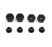 RC Modèles Pour Traxxas Pour Slash 2WD 1/10 Broches Moyeux Roue Hexagonales Métal Jeu D'écrous Verrouillage À Bride M4 Pièces Mise Niveau Remplacement 1654 3654(Black)