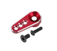 RC Modèles pour TRX4M pour Defender pour Bronco 2065A 1/18 Aluminium 25T Servo Klaxon Dent Bras Direction RC Chenille Voiture Mise À Niveau Remplacer Les Pièces(Red)