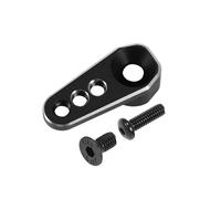RC Modèles pour TRX4M pour Defender pour Bronco 2065A 1/18 Aluminium 25T Servo Klaxon Dent Bras Direction RC Chenille Voiture Mise À Niveau Remplacer Les Pièces(Black)